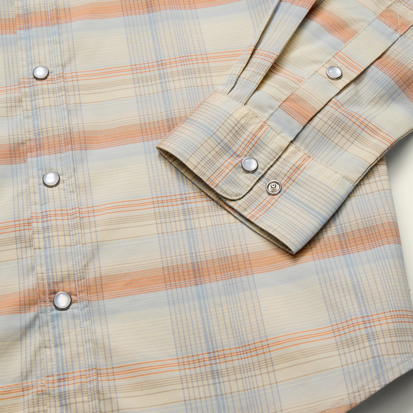 H Bar B Tech Longsleeve - Cameron Plaid : Cream - View 5