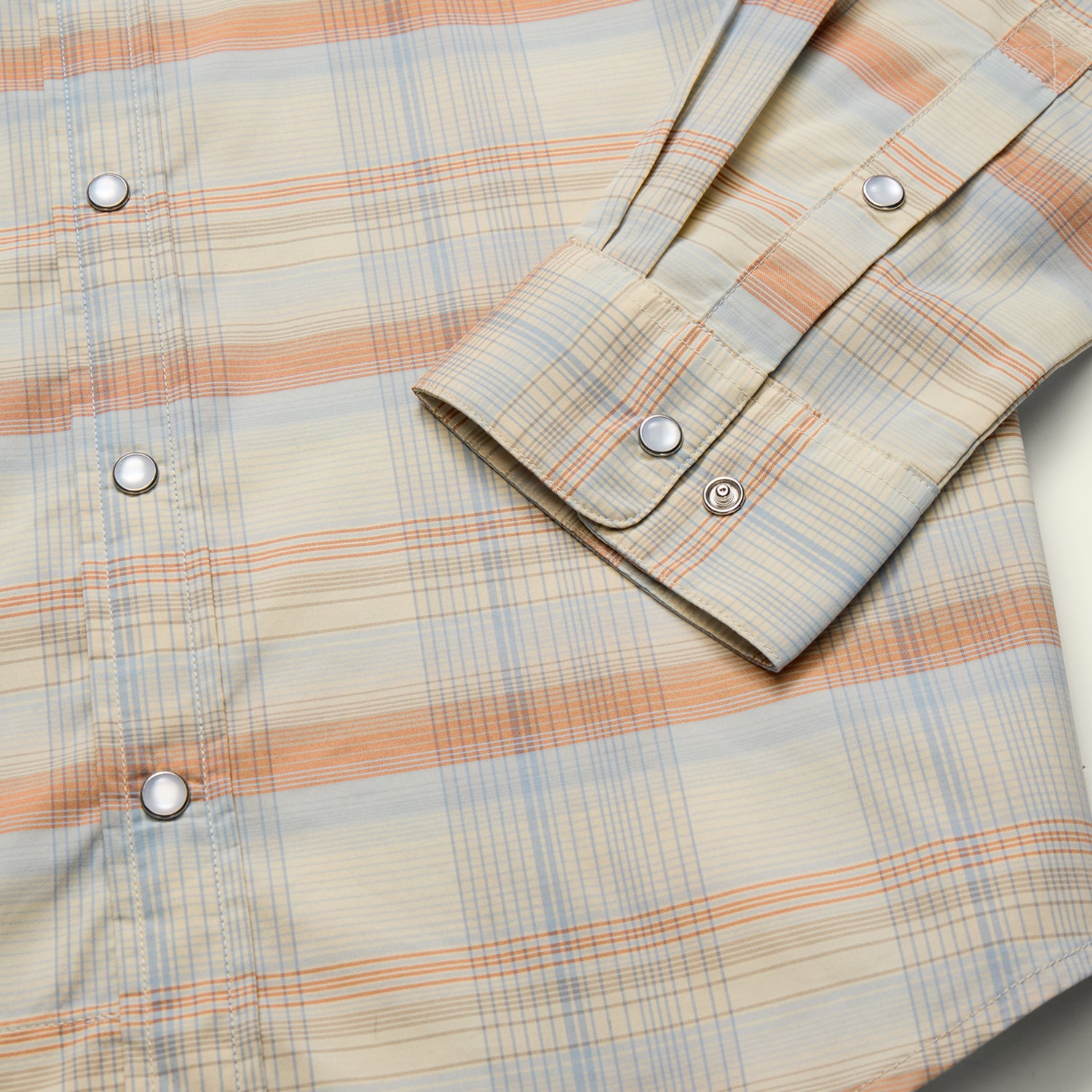 H Bar B Tech Longsleeve - Cameron Plaid : Cream - View 5