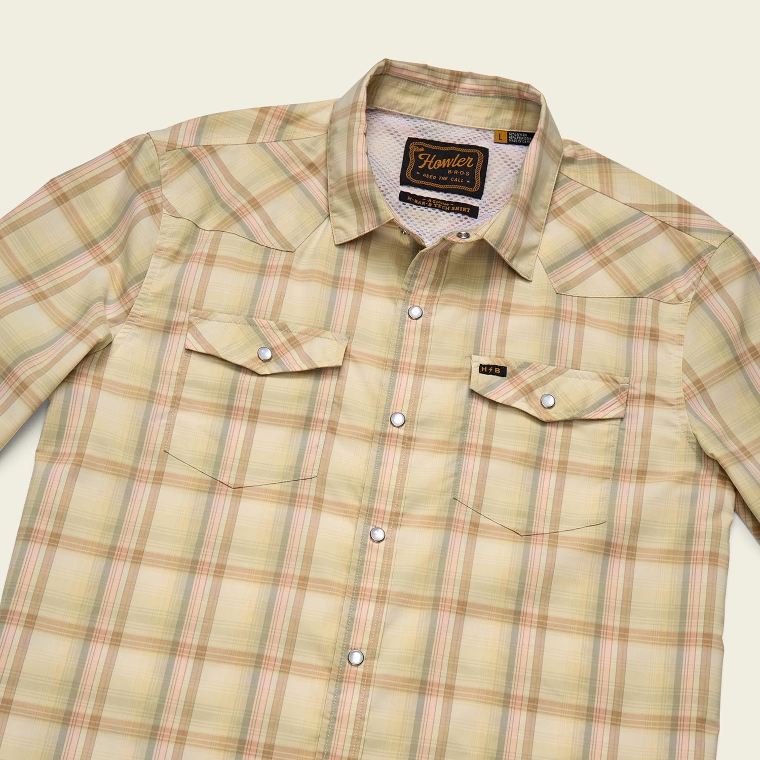 H Bar B Tech Longsleeve - Isley Plaid : Hemp - View 3
