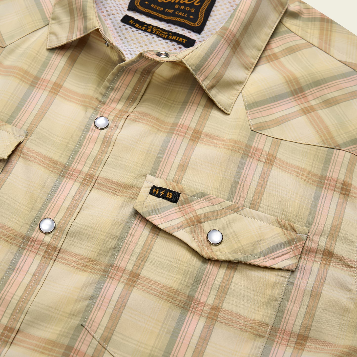 H Bar B Tech Longsleeve - Isley Plaid : Hemp - View 5