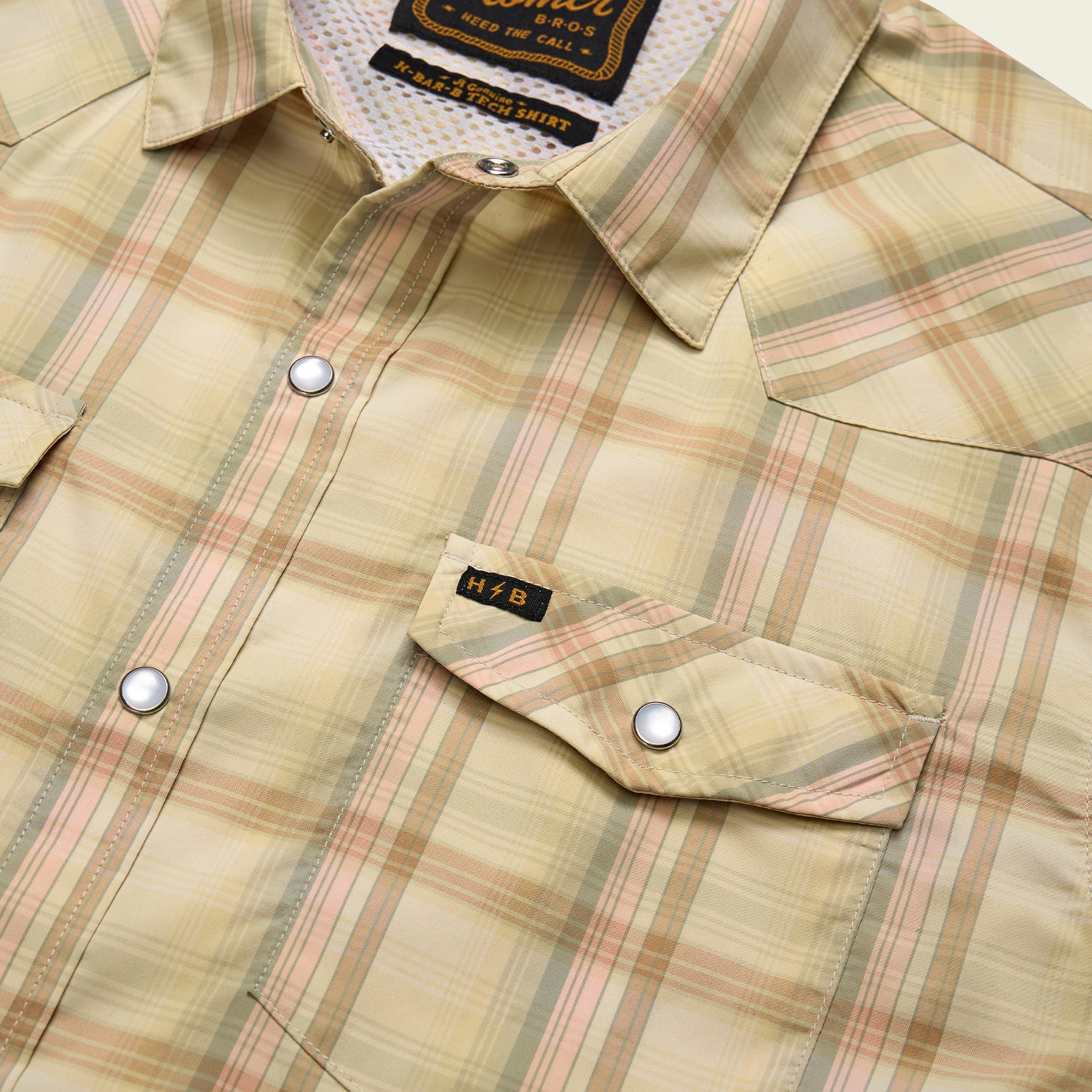 H Bar B Tech Longsleeve - Isley Plaid : Hemp - View 5