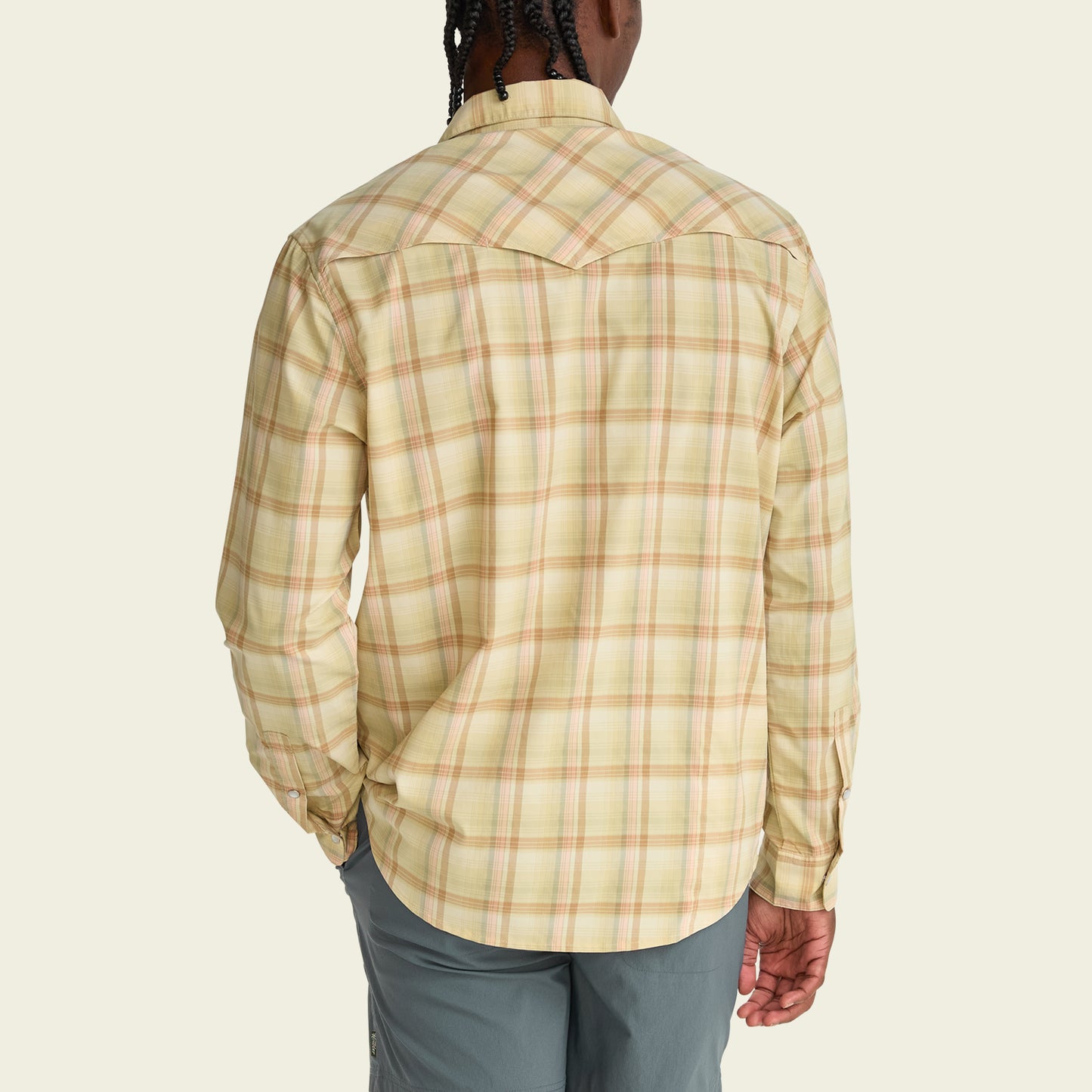 H Bar B Tech Longsleeve - Isley Plaid : Hemp - View 6
