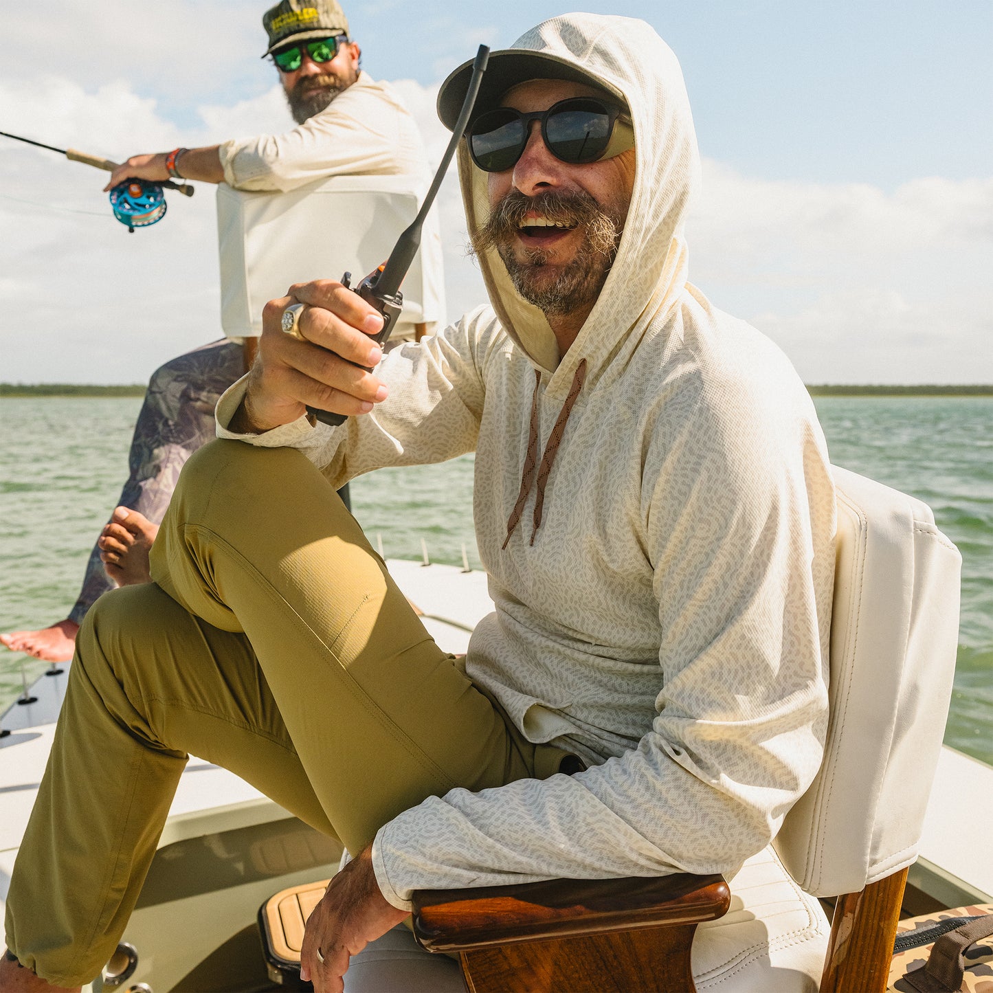 Loggerhead Hoodie - Pond Patterns : Bone - View 2
