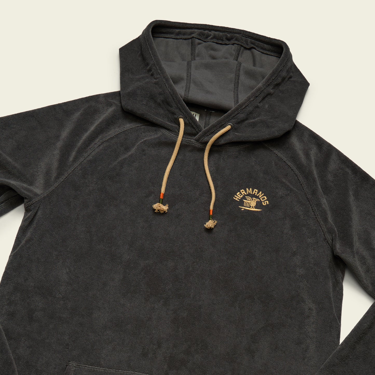 Terrycloth Hoodie - Surfbird : Antique Black - View 3