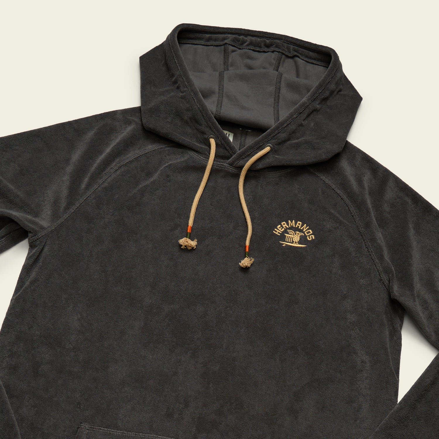 Terrycloth Hoodie - Surfbird : Antique Black - View 3