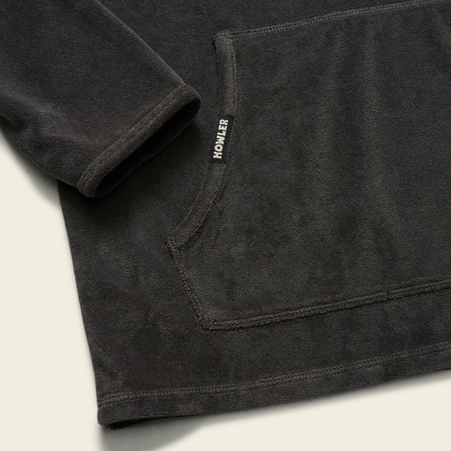 Terrycloth Hoodie - Surfbird : Antique Black - View 5