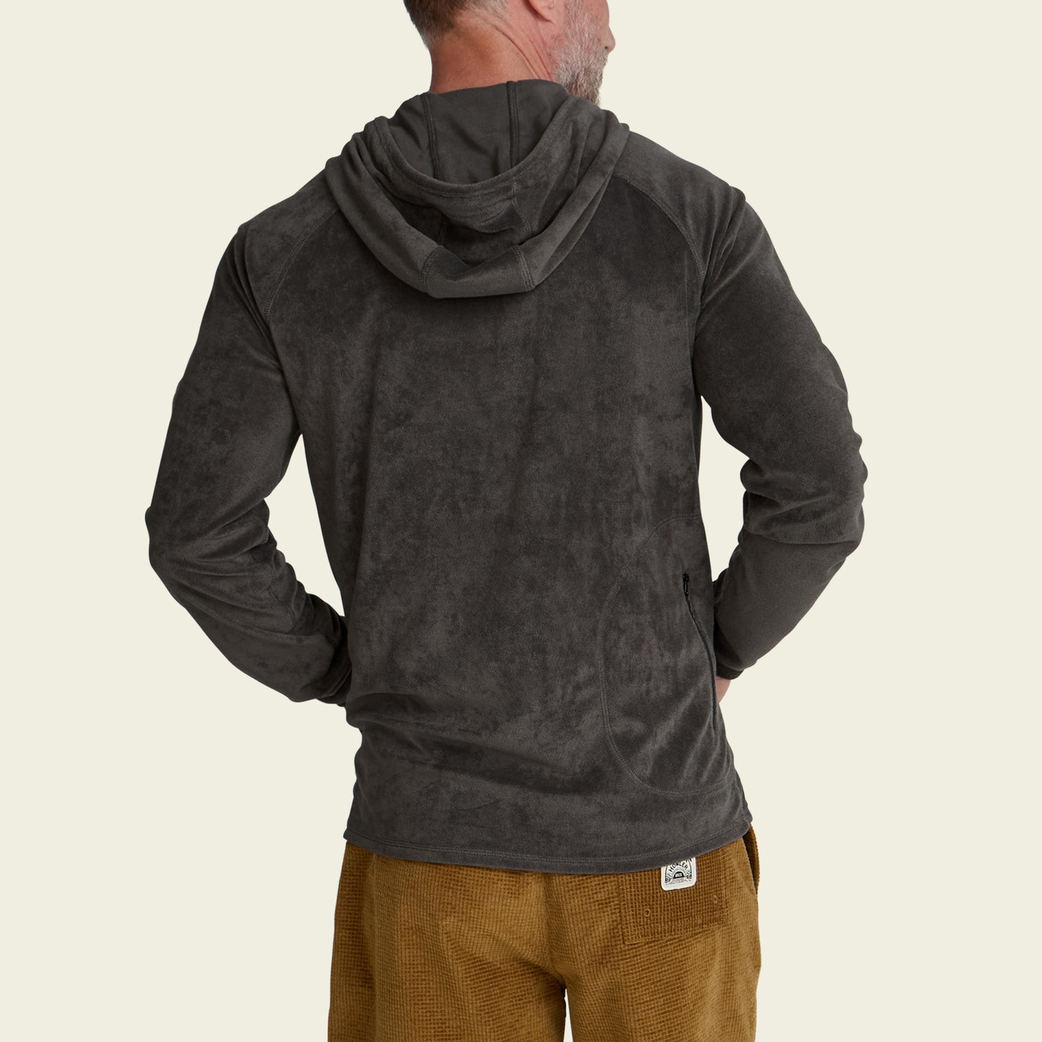 Terrycloth Hoodie - Surfbird : Antique Black - View 6