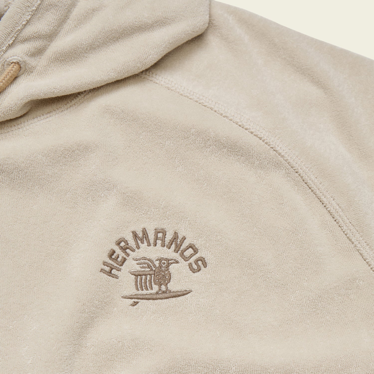 Terrycloth Hoodie - Surfbird : Sand - View 5