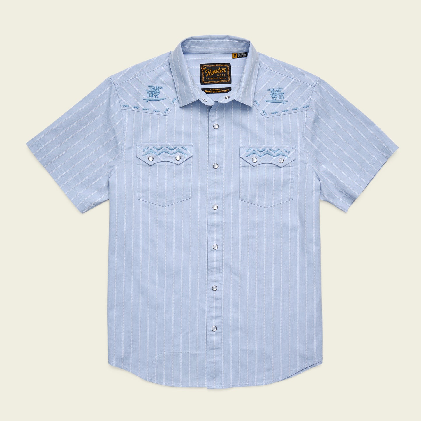 Crosscut Deluxe Shortsleeve Shirt - Surfbird : Sky Oxford Dobby - View 1