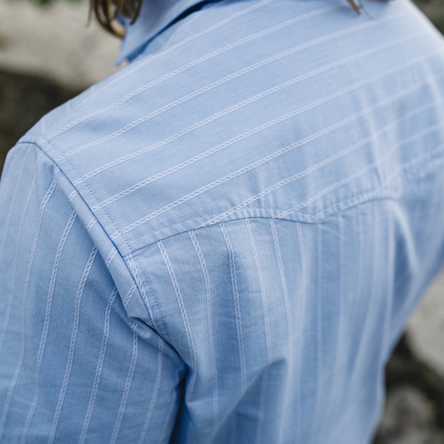 Crosscut Deluxe Shortsleeve Shirt - Surfbird : Sky Oxford Dobby - View 8