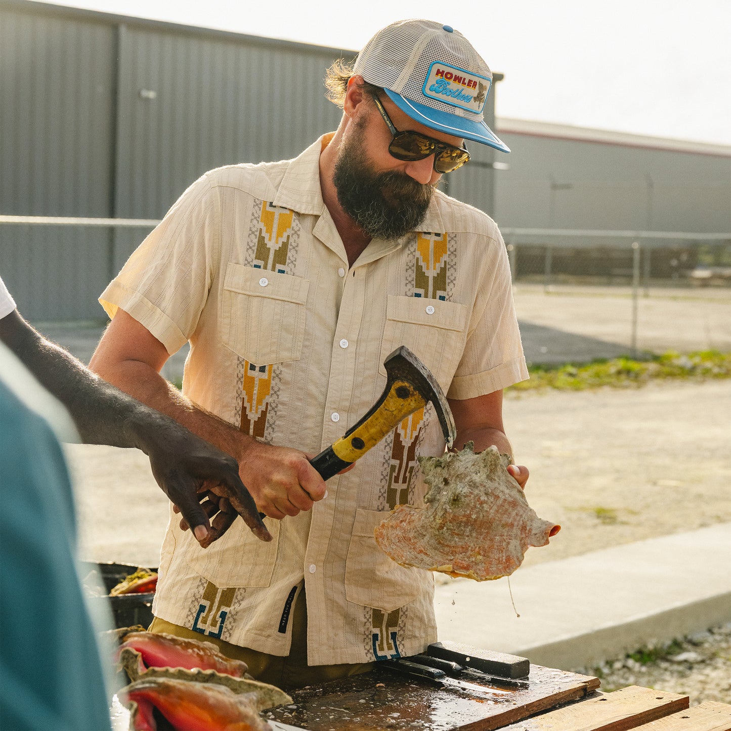 Guayabera Shirt - Temple Tracks : Oatmeal - View 2