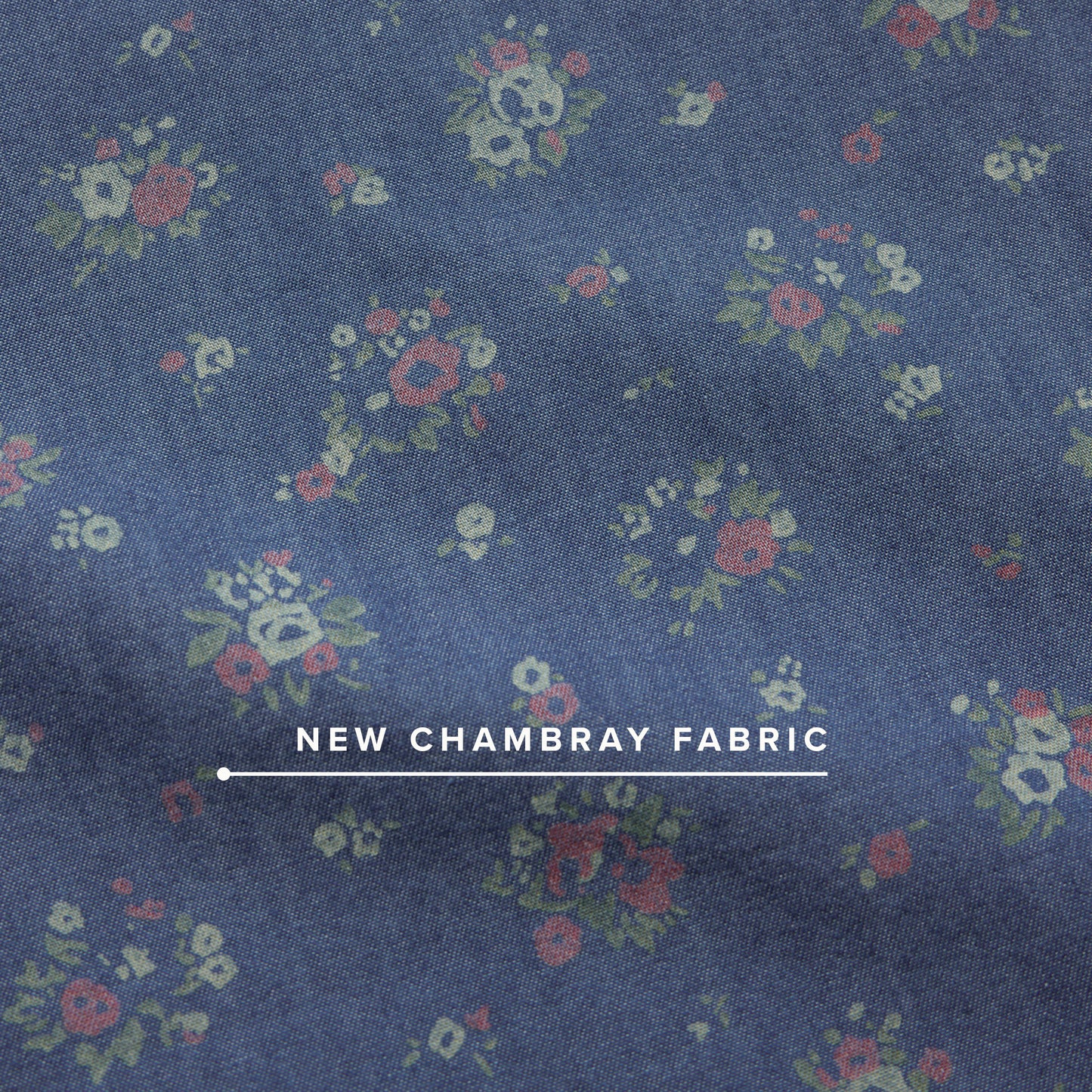 H Bar B Snapshirt - Bouquets : Washed Indigo - View 3