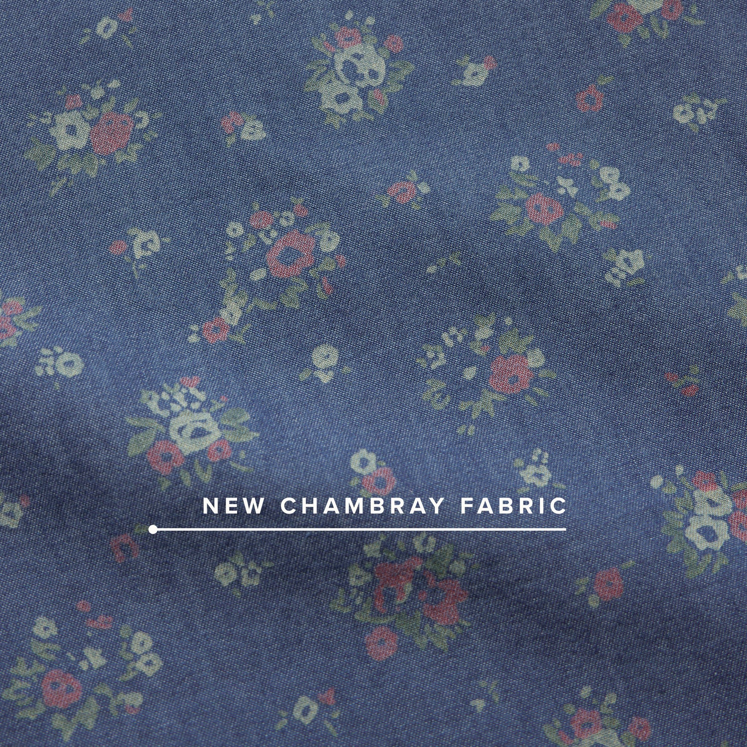 H Bar B Snapshirt - Bouquets : Washed Indigo - View 3