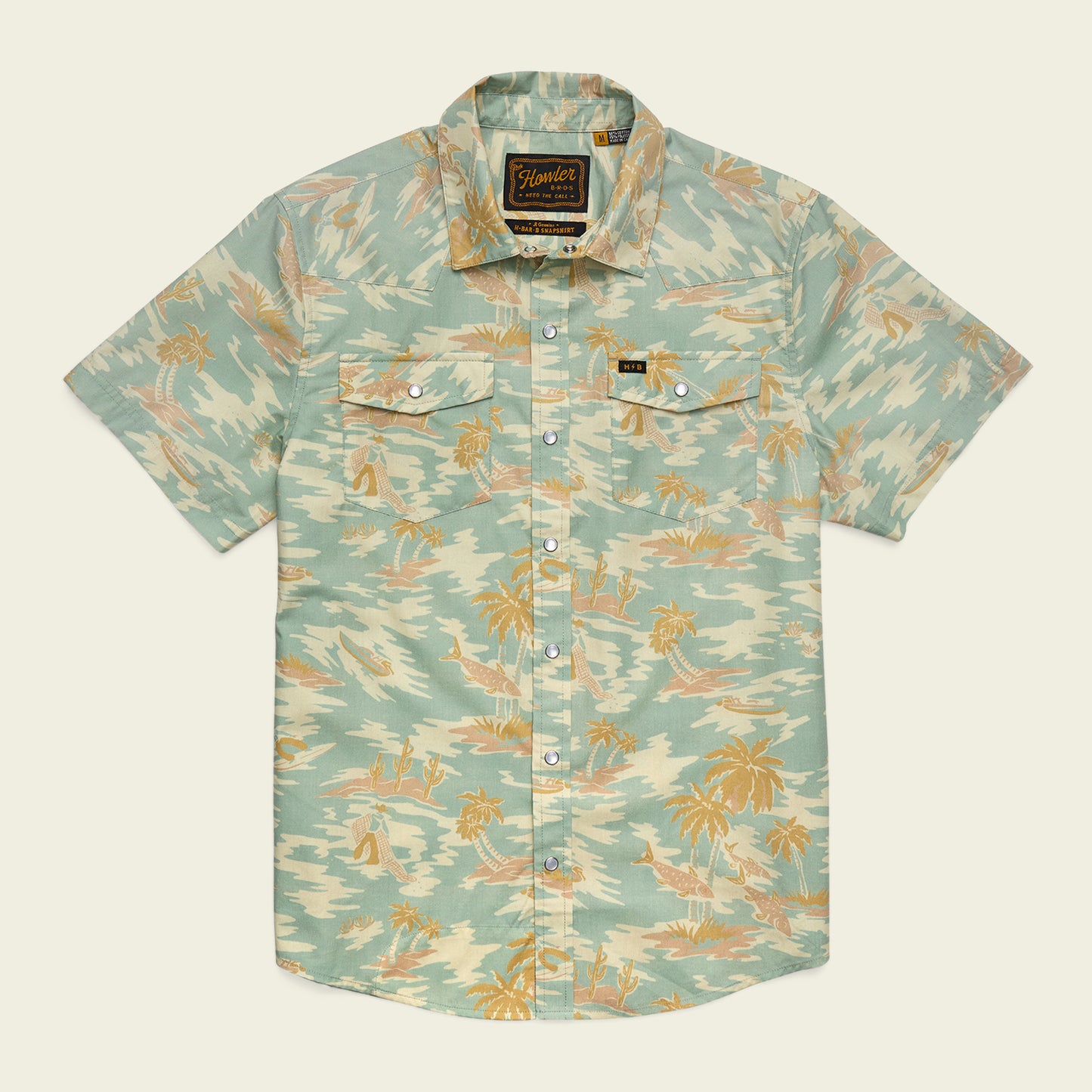 H Bar B Snapshirt - Dreamland : Seafoam - View 1