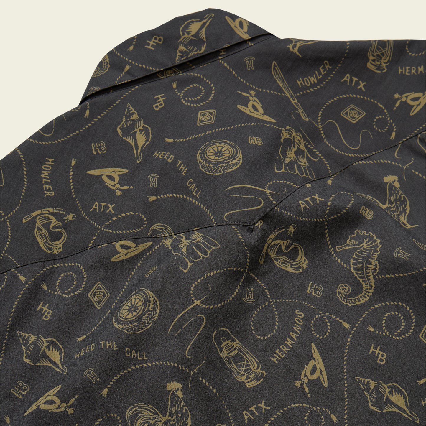 H Bar B Snapshirt - Sea Rodeo : Antique Black - View 7