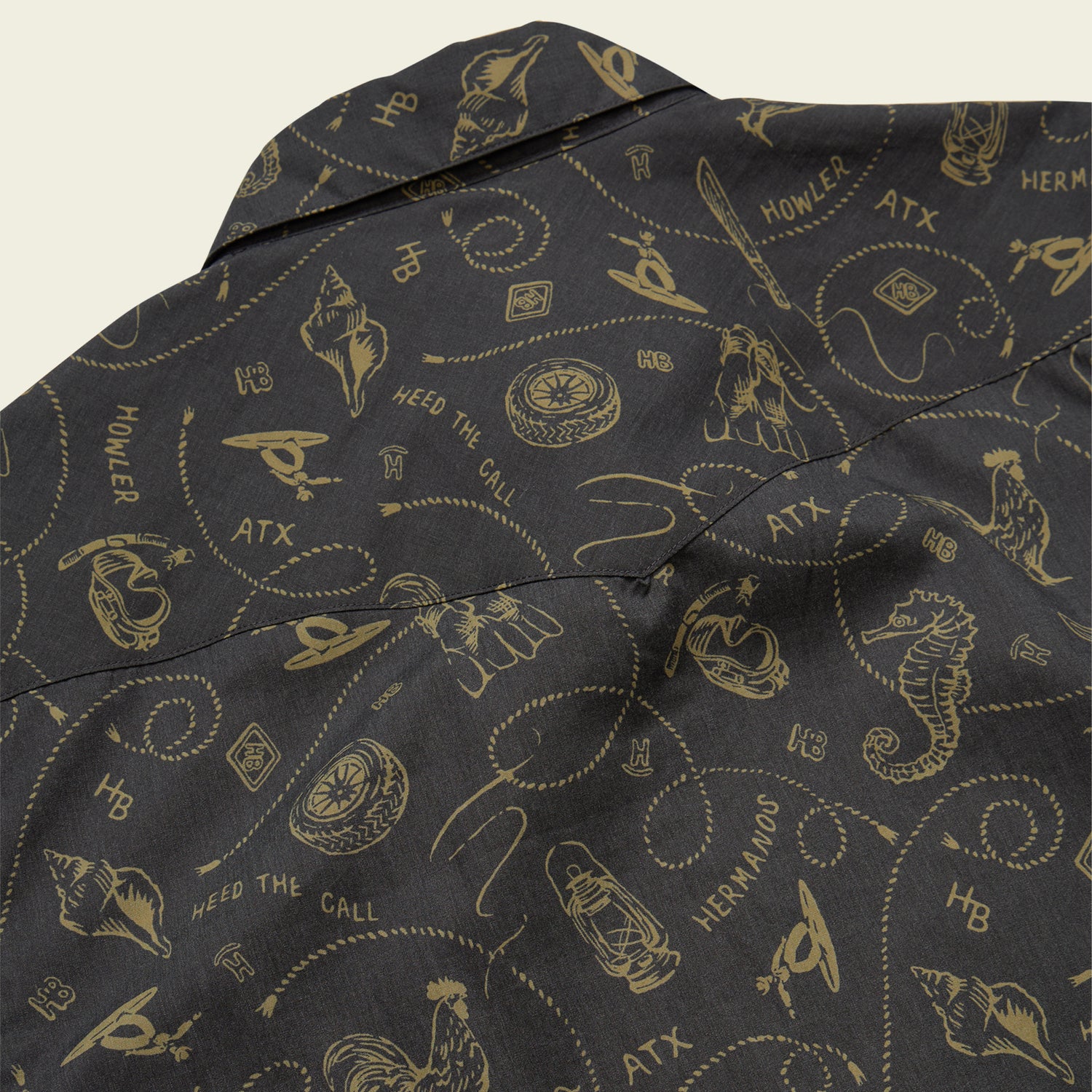 H Bar B Snapshirt - Sea Rodeo : Antique Black - View 7
