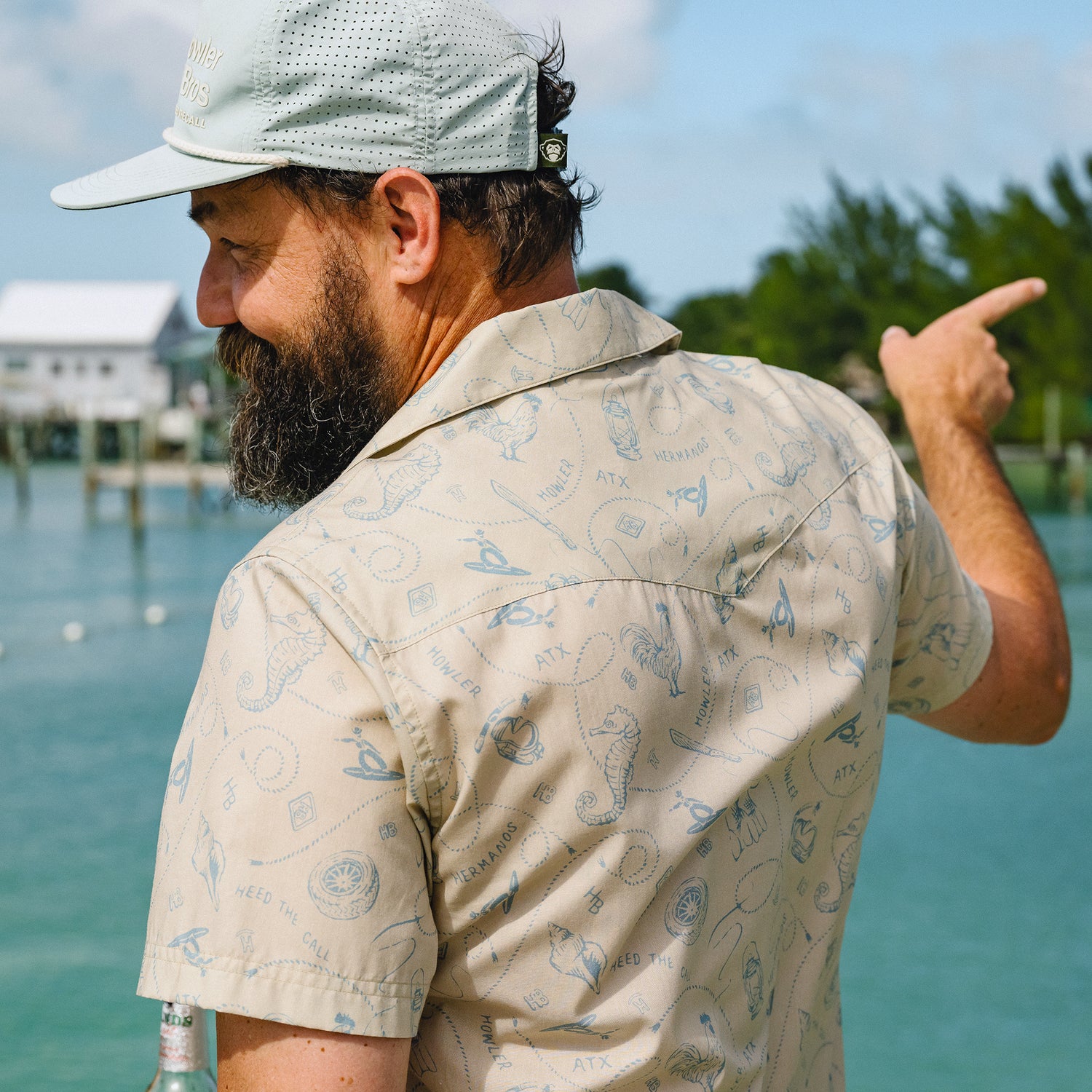 H Bar B Snapshirt - Sea Rodeo : Sand - View 8