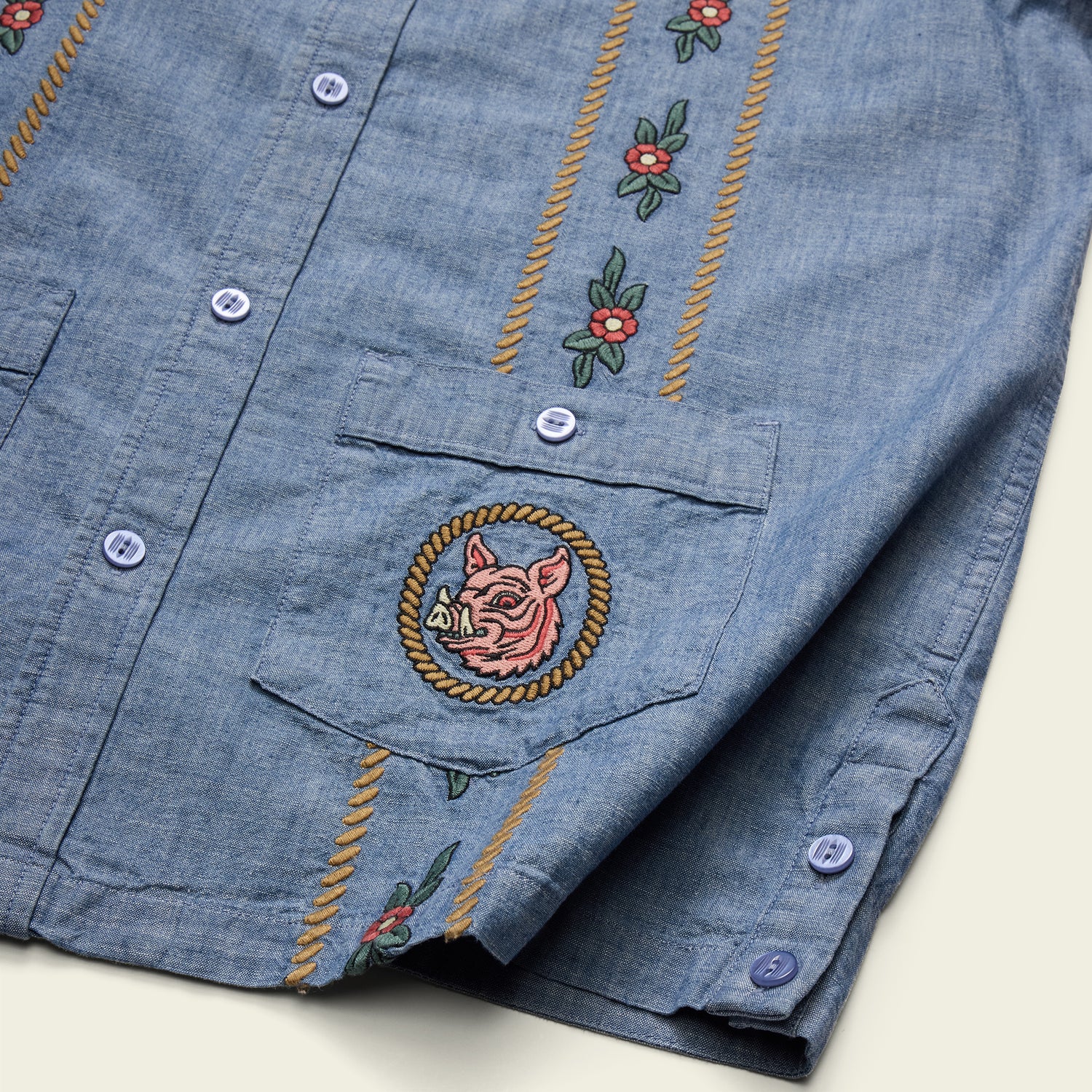 HFTTMM  Guayabera Shirt - Sea Mist - View 5
