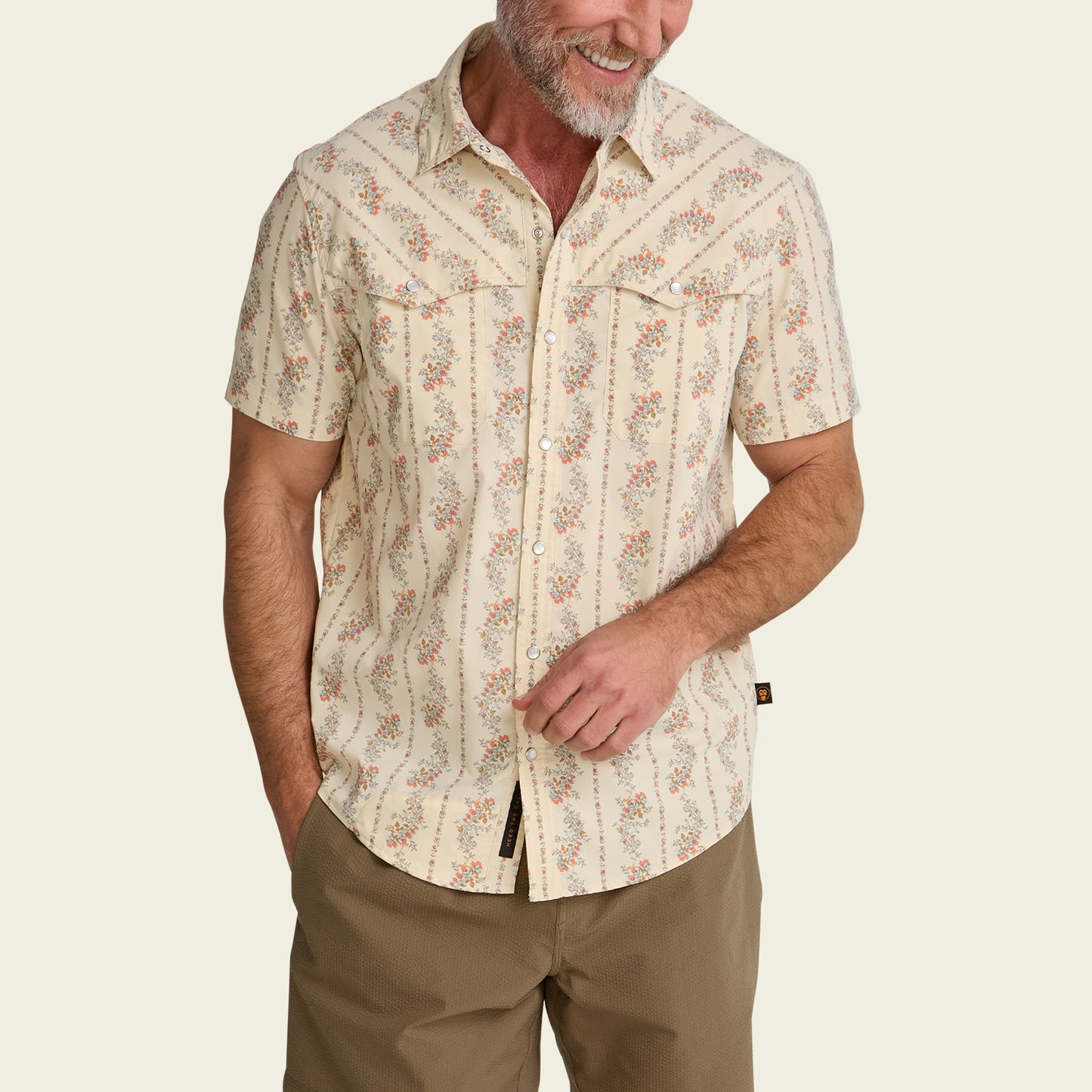 Open Country Tech Shirt - Grampa's Curtains : Natural - View 4