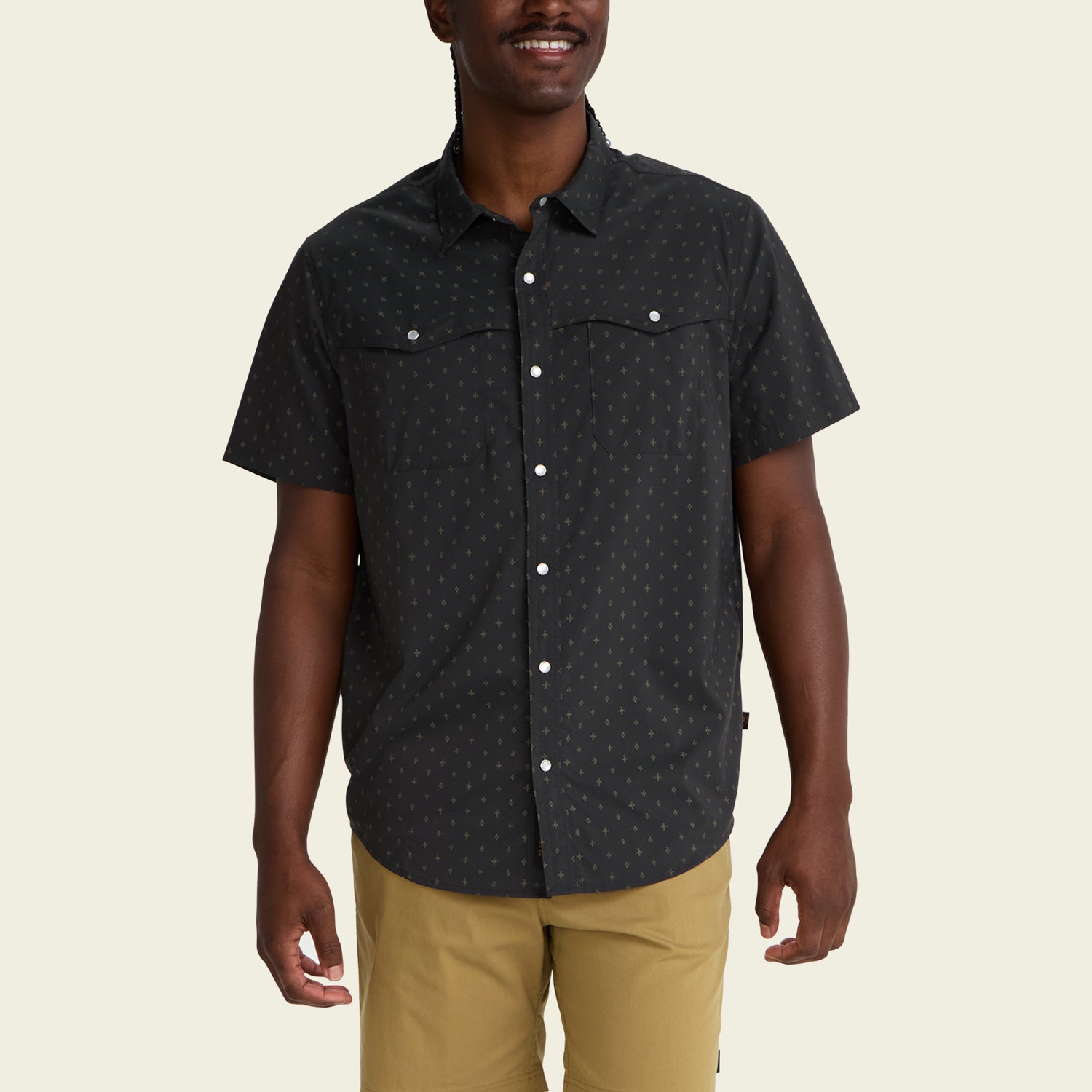Open Country Tech Shirt - Supernovas : Antique Black - View 4