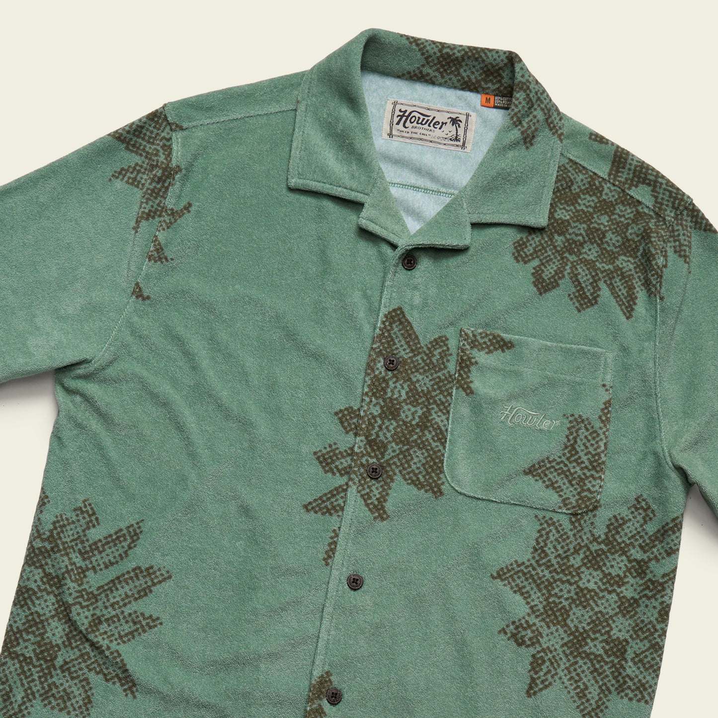 Palapa Terry Shirt - Sunflower Pixels : Granite Green - View 3