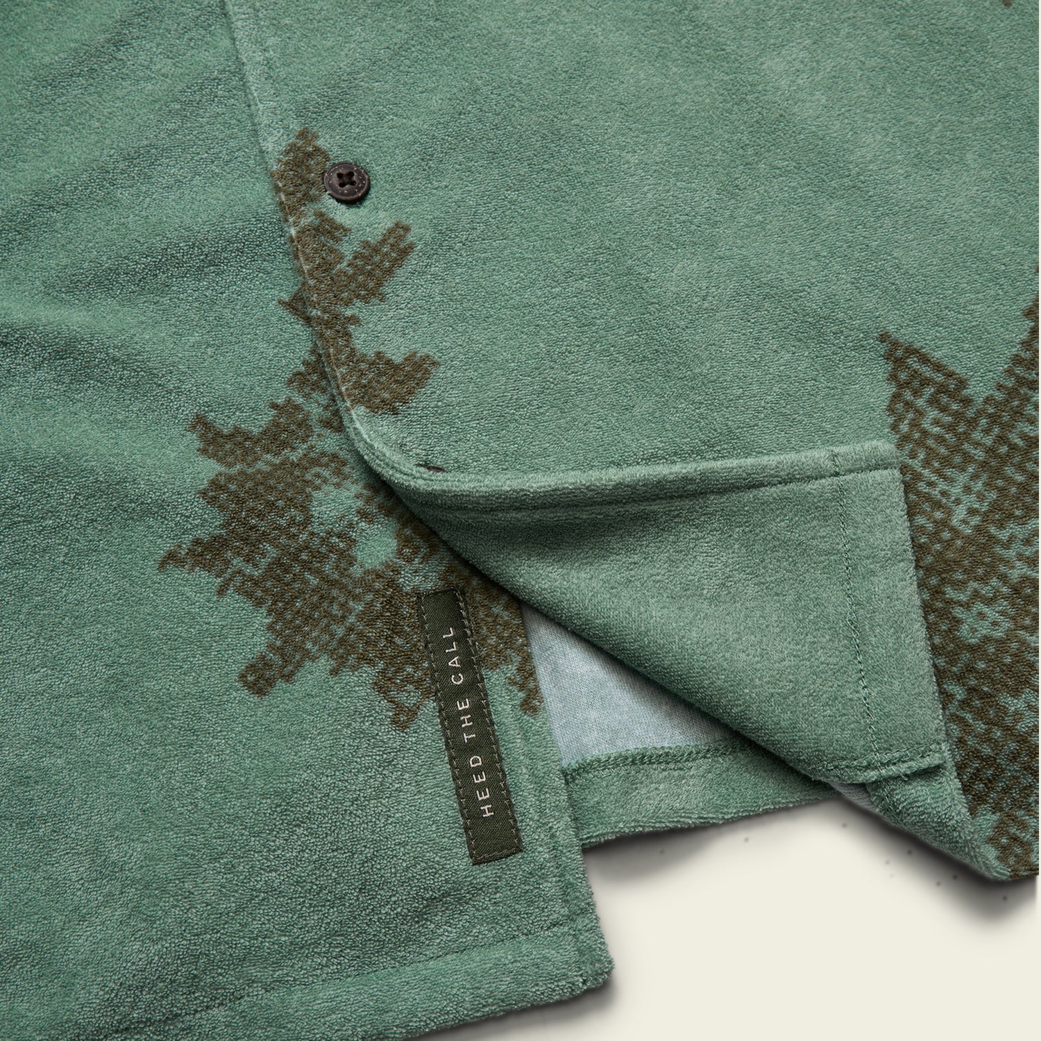 Palapa Terry Shirt - Sunflower Pixels : Granite Green - View 7