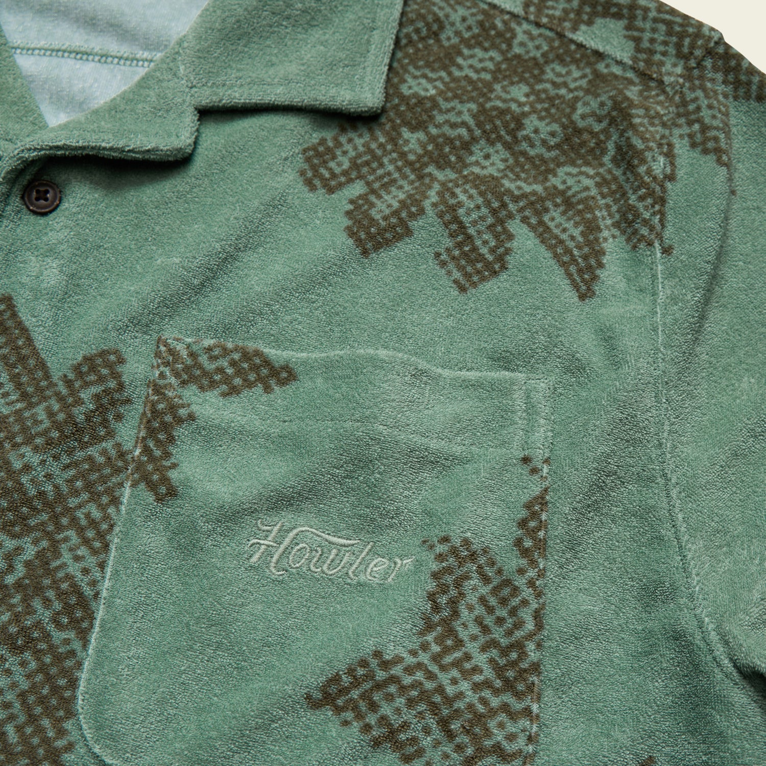 Palapa Terry Shirt - Sunflower Pixels : Granite Green - View 5