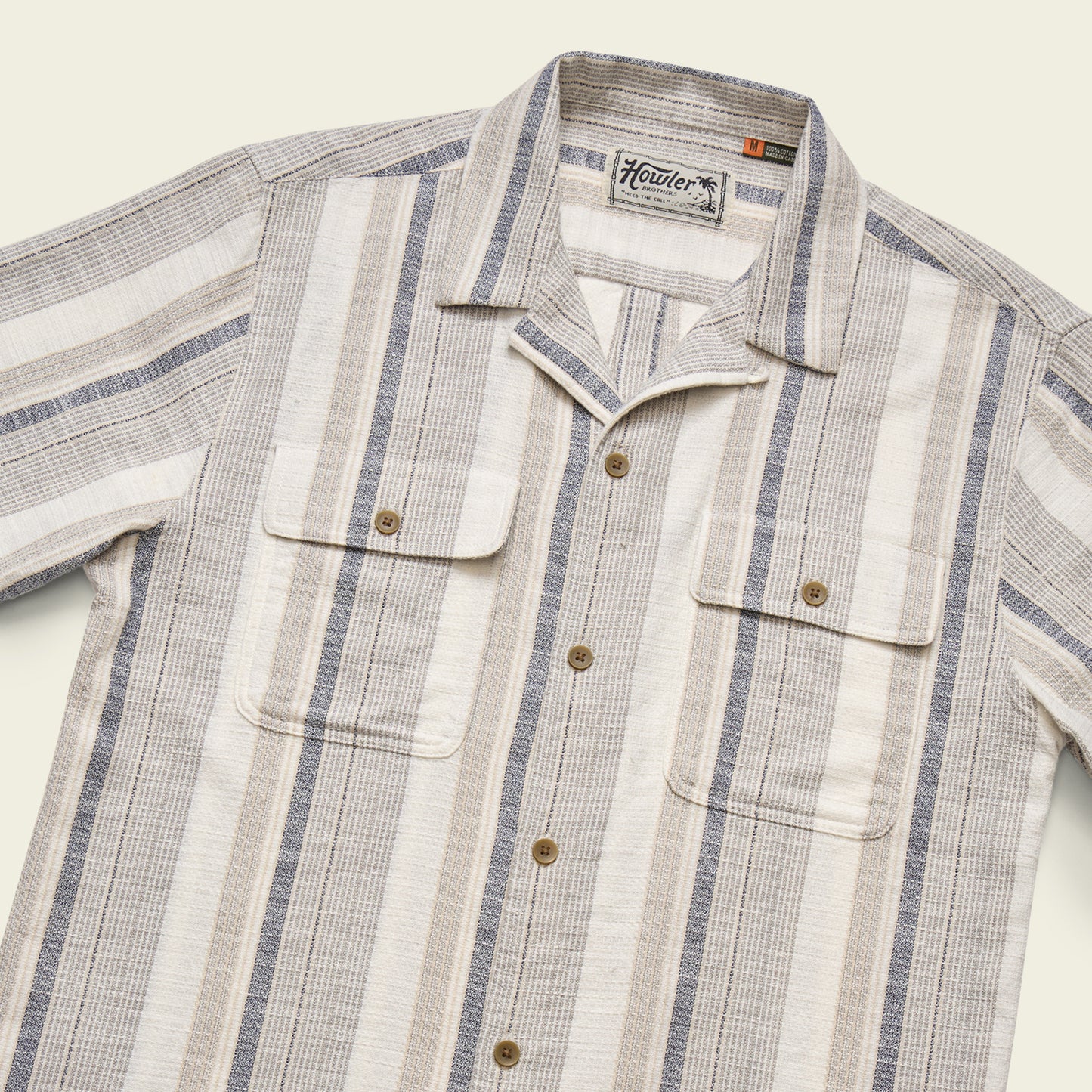 Shores Club Shirt - Old Bill Stripe : Limestone - View 3