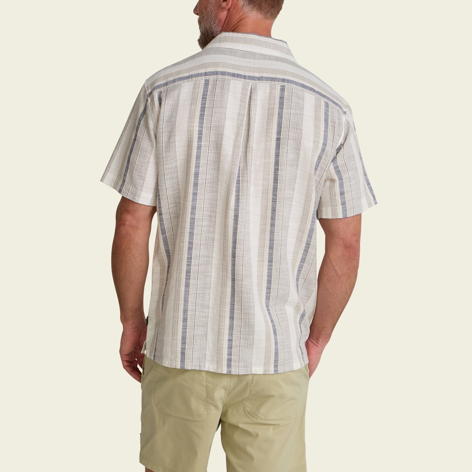 Shores Club Shirt - Old Bill Stripe : Limestone - View 6