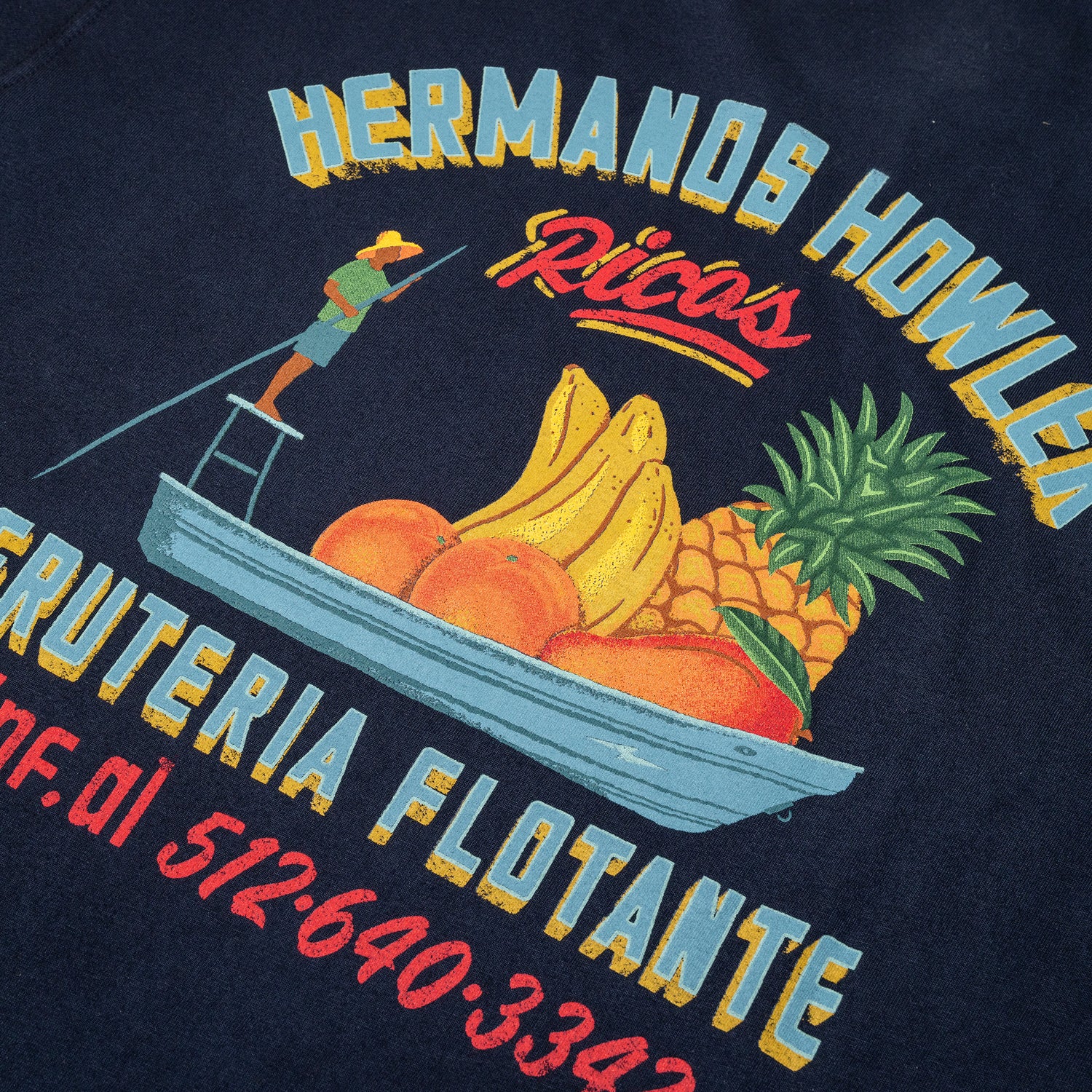 Frutería Flotante Cotton Pocket T-Shirt - Navy - View 4