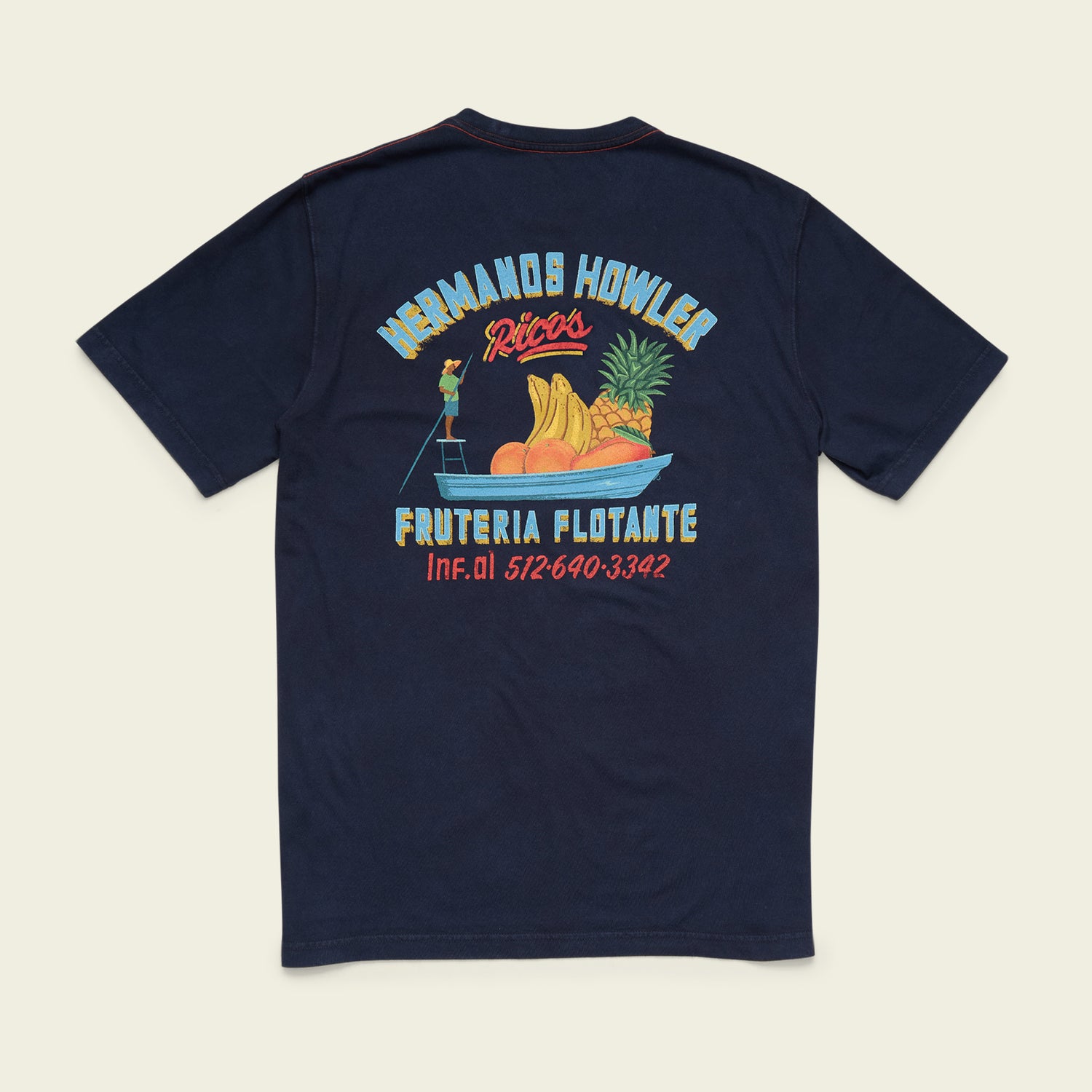 Frutería Flotante Cotton Pocket T-Shirt - Navy