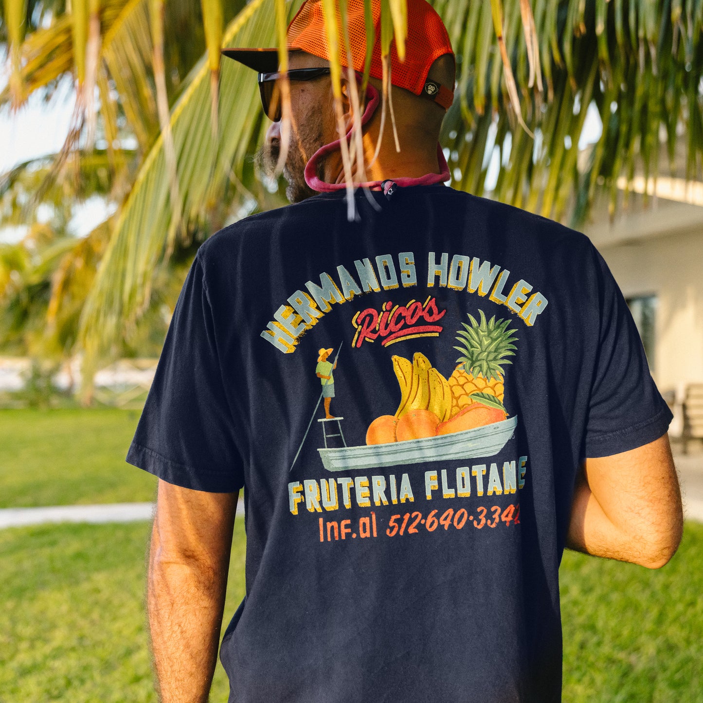 Frutería Flotante Cotton Pocket T-Shirt - Navy - View 7