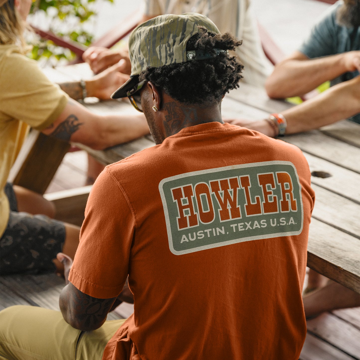 Howler Slab Cotton T-Shirt - Caramel - View 2