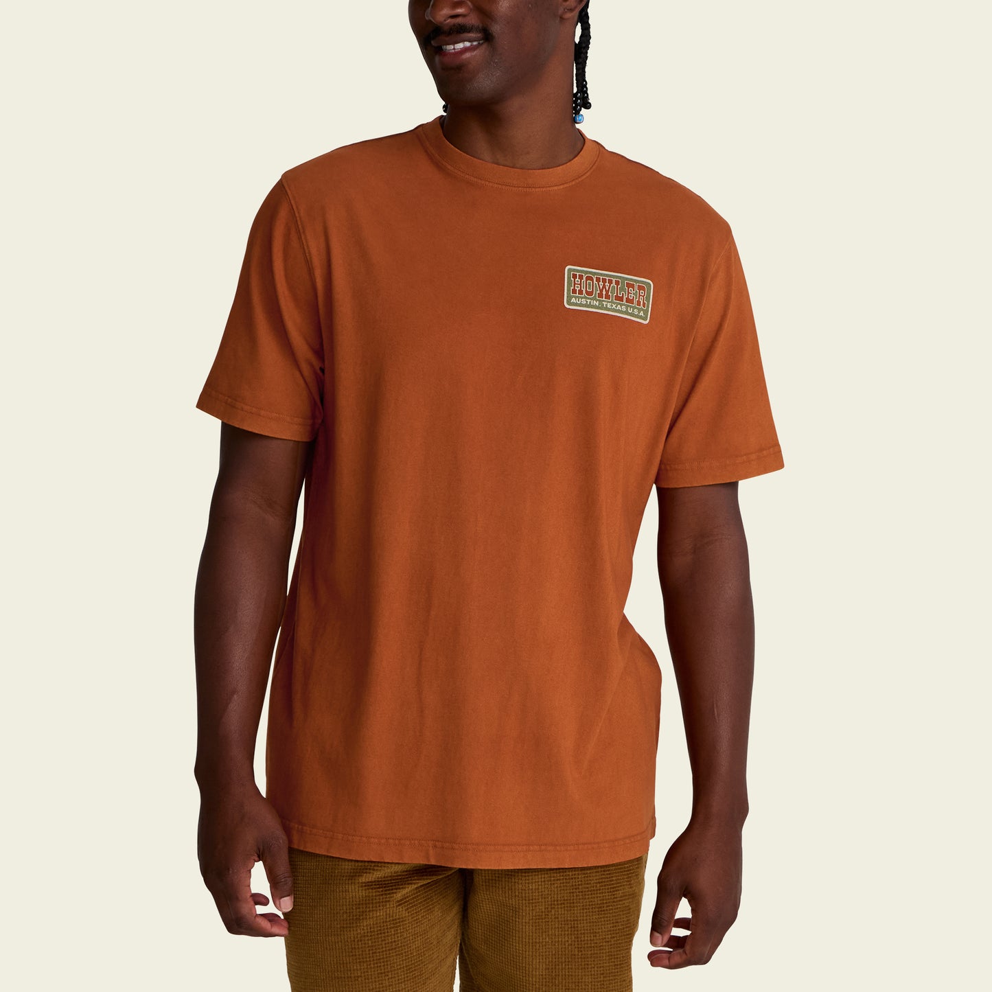Howler Slab Cotton T-Shirt - Caramel - View 4