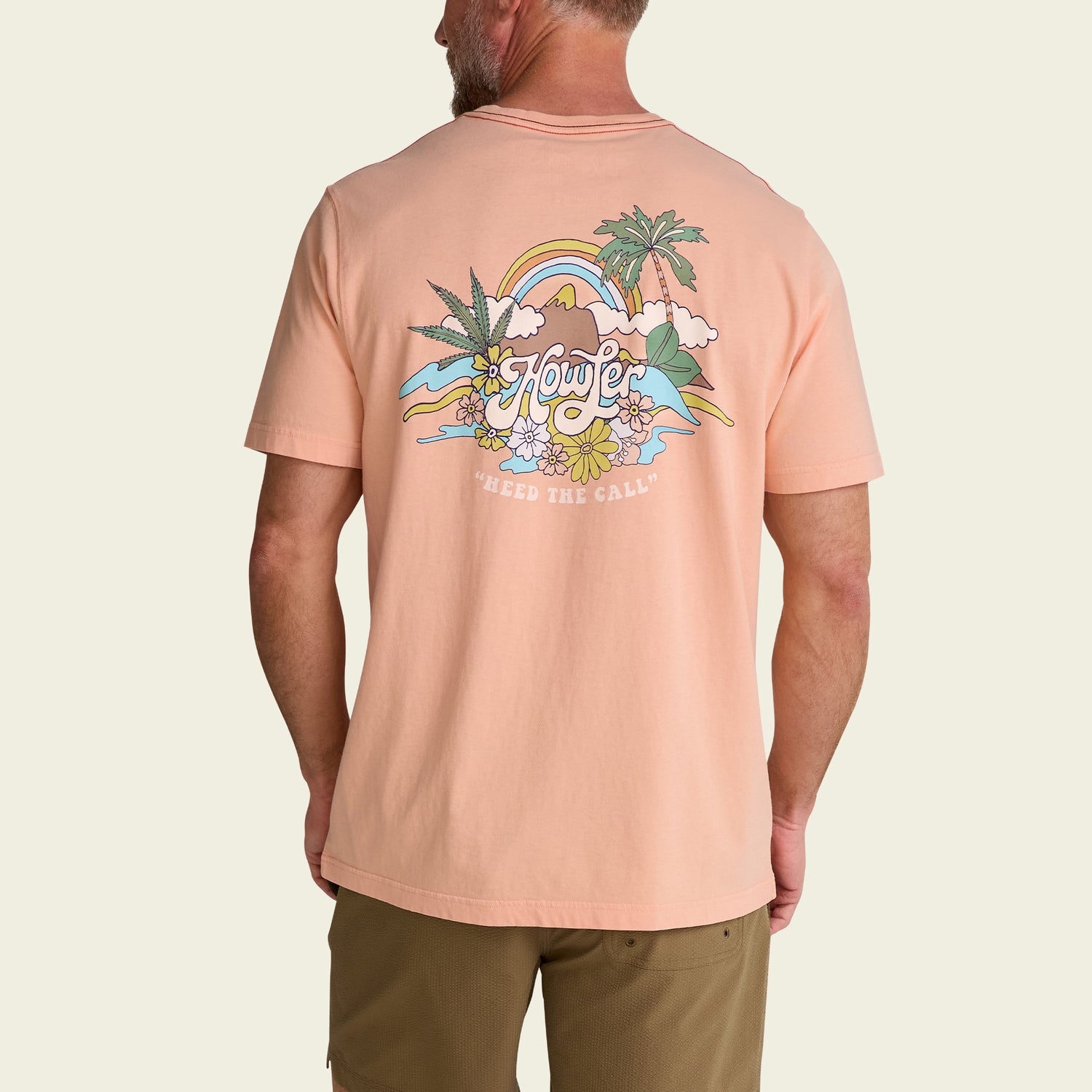 Irie Paradise Cotton T-Shirt - Coral - View 5