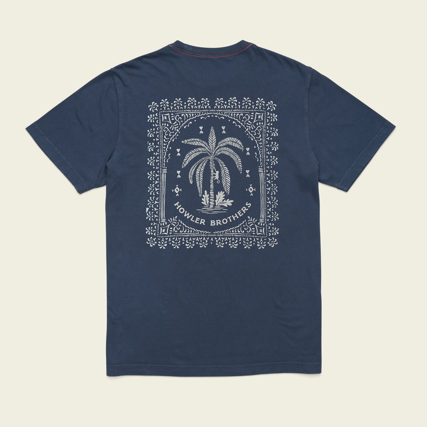 Palmetto Print Cotton T-Shirt - Key Largo - View 1