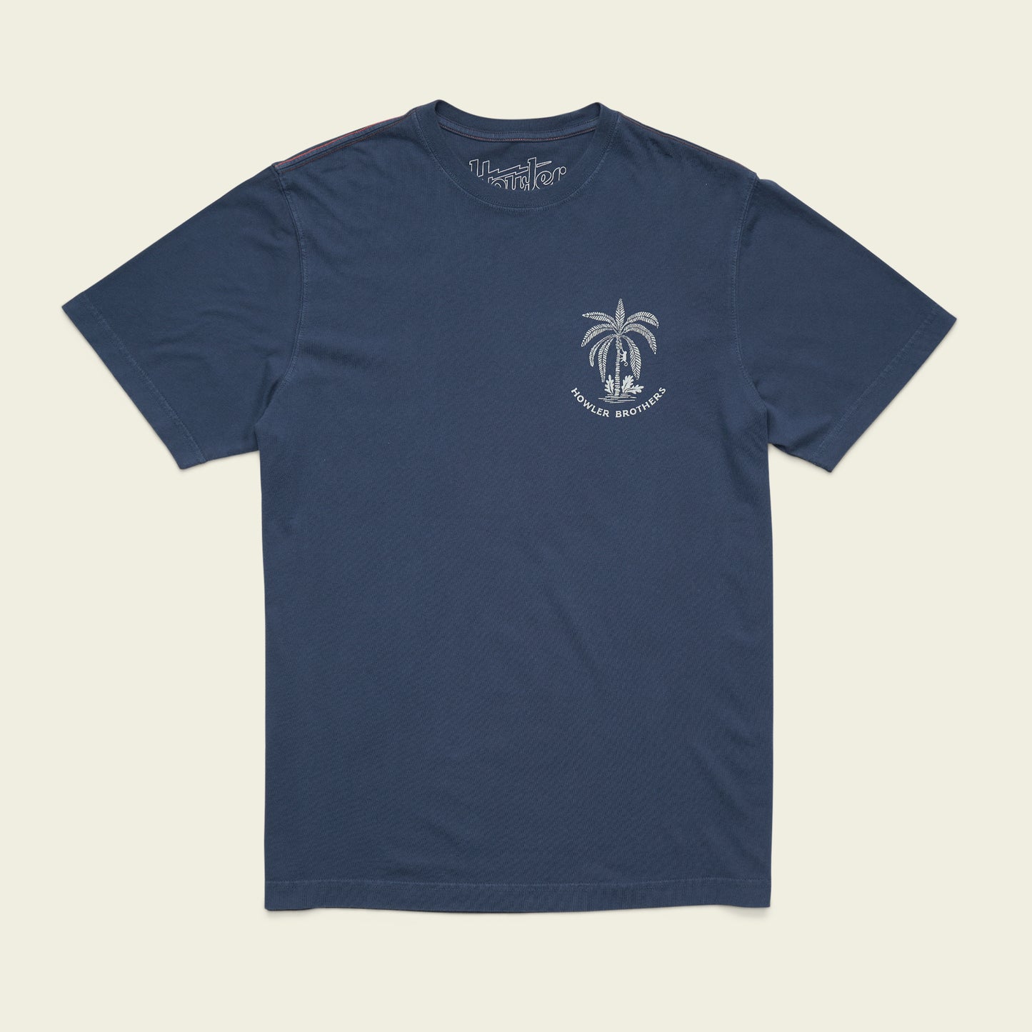 Palmetto Print Cotton T-Shirt - Key Largo - View 3