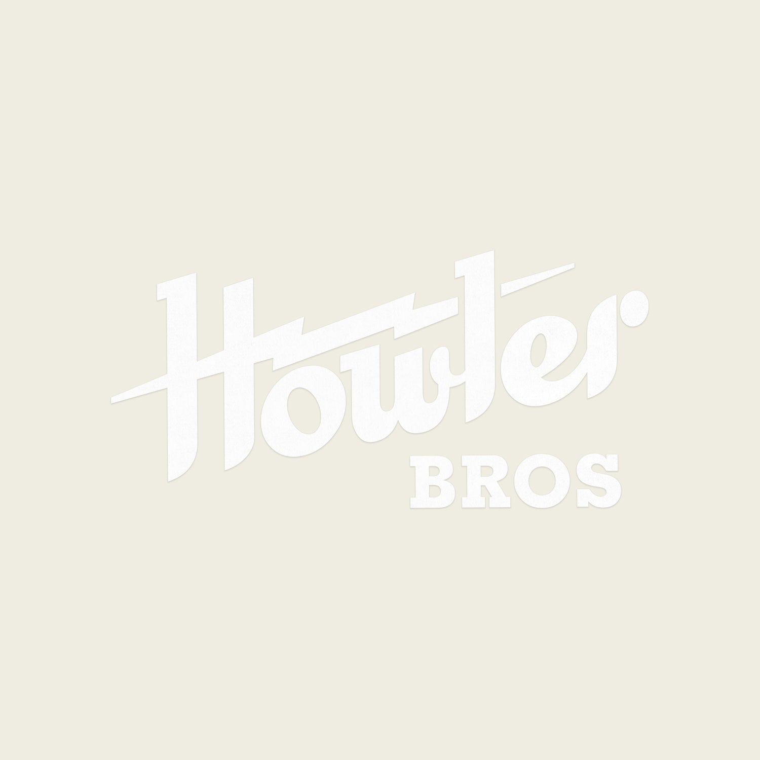A white text on a white background—perfect for customizing your gear with heavy duty stickers or unique Howler Brothers stickers.